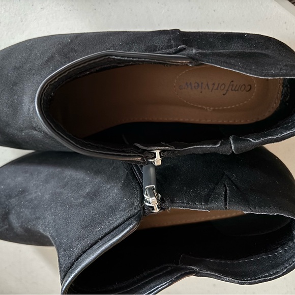 Black Ankle Boots with Zipper woman’s 9ww nwot never worn - Picture 5 of 5